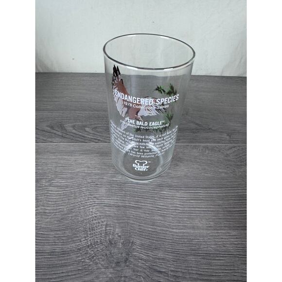 Vtg Burger Chef Glass Bald Eagle 1978 Collectors Endangered Species Tumbler - Picture 8 of 14